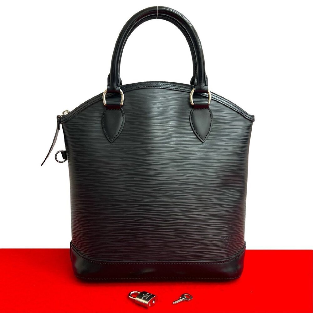 Louis Vuitton Lockit Epi Leather Handbag Tote Bag Boston Noir Black